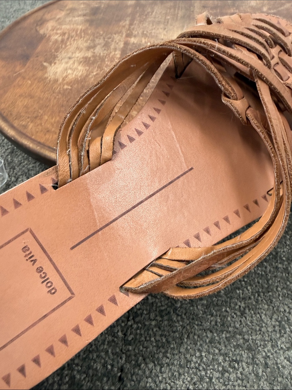 Dolce Vita Sandals Wm 8B Jacey Woven Leather Slide Haurache Boho Festival - Picture 12 of 13